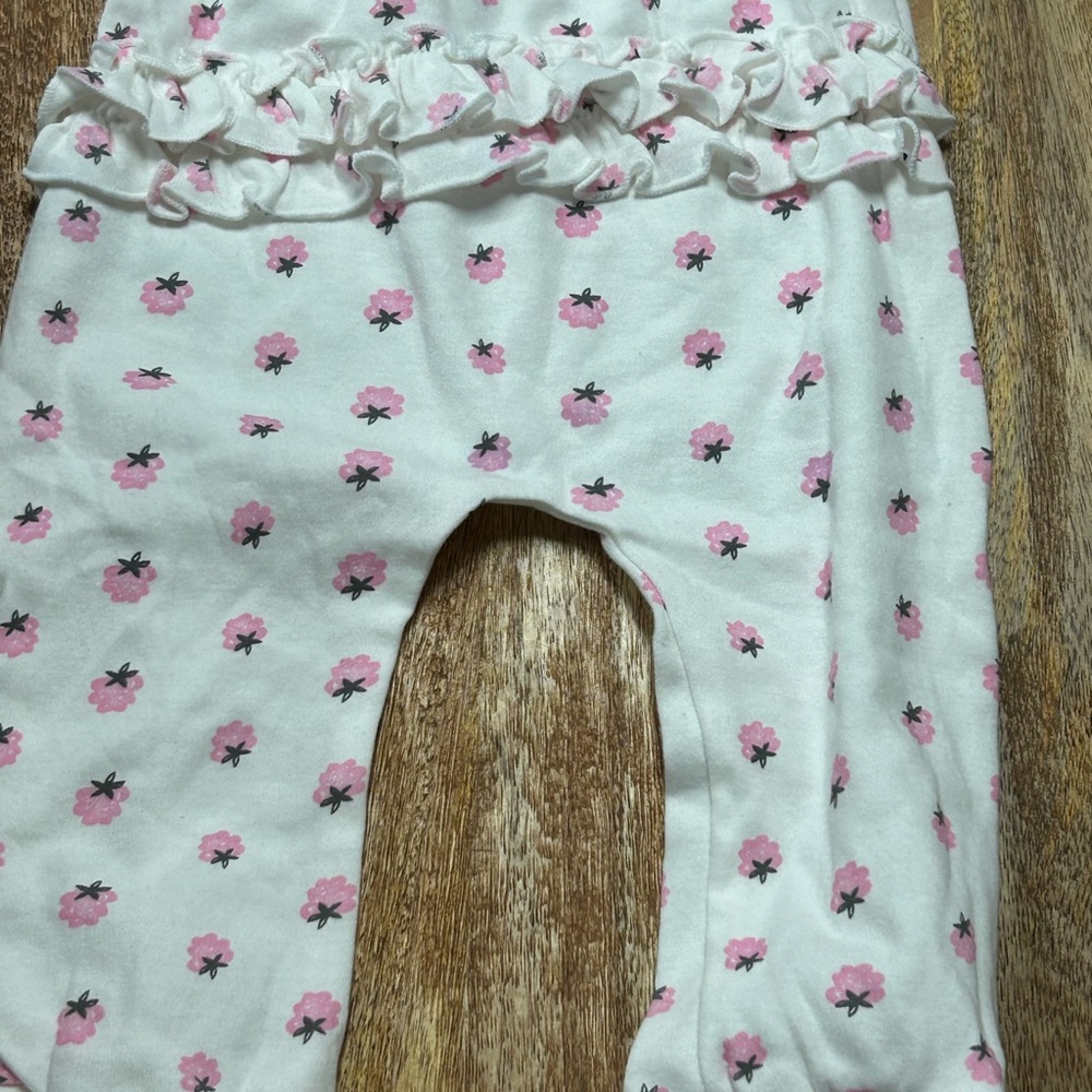 White and Pink Leggings with Soft Plush Texture